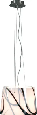 Produktbild von Näve 731722 Glas-Pendelleuchte ; Farbe: Blankstahl / Schwarz / Weiß