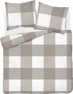 Produktbild von Flanellbettwäsche 220x200 Karo Beige