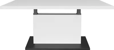 Produktbild von Couchtisch >Lift< höhenverstellbar, weiss / schwarz - 120x49/68x70cm (BxHxT)