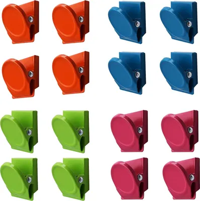 Produktbild von Magnetpro 16 Stücke Multi Farbe Magnetische Metall Klammer, Kühlschrank Whiteboard Wand Magnetische Memo Hinweis Clip