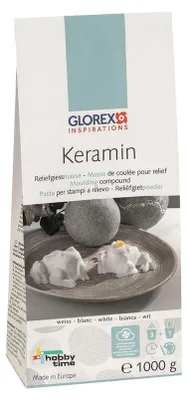 Obrázok produktu pre GLOREX Keramin, Biela, 1 kg, 1 kusov