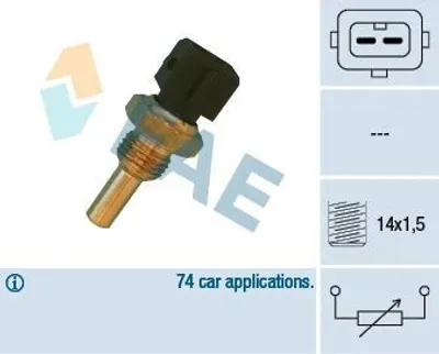 Produktbild von FAE 32560 Kühlmitteltemperatursensor für BMW 3 Limousine (E36) 3 Coupe (E36) 7 (E38) 5 Limousine (E34) 3 Compact (E36) 3 Cabrio (E36)