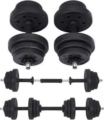 Immagine prodotto di Set di pesi manubri - fitness - nero - 4 x 2,5 kg, 4 x 1,25 kg, 4 x 1 kg