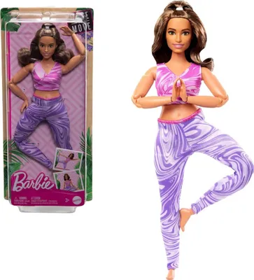 Produktbild von Barbie "Made to Move" Jogginganzug, braunhaarig, Modellnummer HRH29
