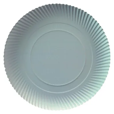 Produktbild von 50 Pappteller rund Ø 30 x 3 cm weiß – Imbissteller, Partyteller, Servierteller