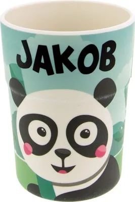 Produktbild von Bunter personalisierter Namens Kinderbecher mit  Namen Jakob