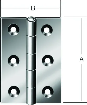 Produktbild von VORMANN Scharnier H.100 mm B.72 mm S.1,6 mm STA blau verz.gerollt schmal - 000502100Z