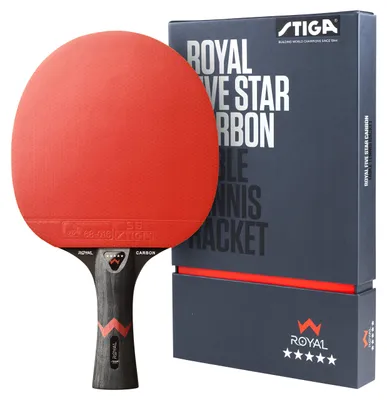 Produktbild von STIGA Royal Carbon Tischtennisschläger - Profi TT Schläger für Offensive Spieler mit ITTF-em 5-Star Belag und Carbon-Technologie - Maximalgeschwindigkeit, Power und Kontrolle