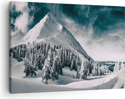 Produktbild von Bild auf Leinwand - Leinwandbild - Einteilig - Dunkel Himmel Berg - 70x50cm - Wand Bild - Wanddeko - Wandbilder - Leinwanddruck - Bilder - Wanddekoration - Leinwand bilder - Wandbild - AA70x50-4459