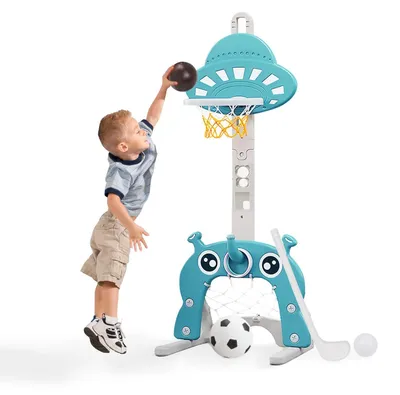 Image de Solidchoice - Support réglable 4 en 1 pour panier de basket, idéal pour les enfants