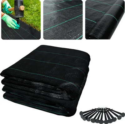 Produktbild von LARS360 Gartenvlies Unkrautvlies,100g/m² Unkraut Gartenfolie, 5m x 2m = 10m² Unkrautfolie Mulchfolie Mulchvlies,Pflanzenschutz, wasserdurchlässig,UV-beständig,Reißfestes