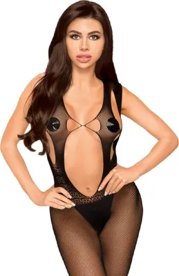 Zdjęcie produktu dla Penthouse Forbidden Fruit Bodystocking z wycieciem na plecach Black S-L