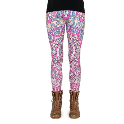 Produktbild von cosey - Mandala-Line Leggings (Einheitsgröße) - Design Retro Blumen