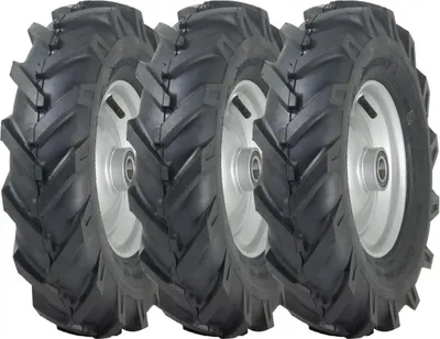 Obrázok produktu pre 4.80/4.00-8 Otvorené stredové koleso s rozštiepeným ráfikom Rotovator 25 mm guľôčkové ložisko (sada 3)