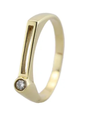 Produktbild von MIAMAR 0702162 Damen Ring 14 Karat (585) Gelbgold Gold weiß 52 (16.6)