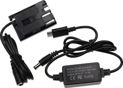 Produktbild von vhbw USB Netzteil Ersatz für Canon ACK-E2 für Kamera, Digitalkamera + DC Kuppler (Ersatz für DR-400), 2m