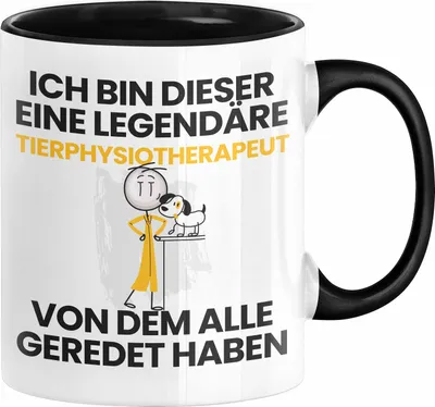 Produktbild von Tierphysiotherapeut Geschenk Tasse Lustige Geschenkidee Geburtstag für Tierphysiotherapeut Ich Bin Dieser Legendäre Tierphysiotherapeut Von Dem Alle Geredet Haben Kaffee-Becher (Schwarz)