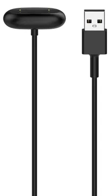 Produktbild von Ladekabel für Google Fitbit Air USB A magnetisch mit Ladebase 1 Meter Schwarz
