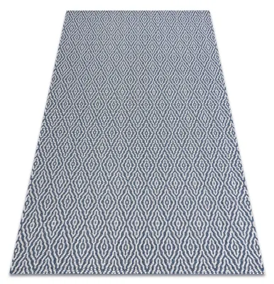 Zdjęcie produktu dla Dywan CASA Ekologiczny, EKO SIZAL Boho Romby 22084 granat / krem, z bawełny recyklingowanej niebieski 153x220 cm