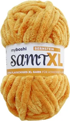 Produktbild von MyBoshi SAMT XL Chenillegarn 100g WX813 Bernstein