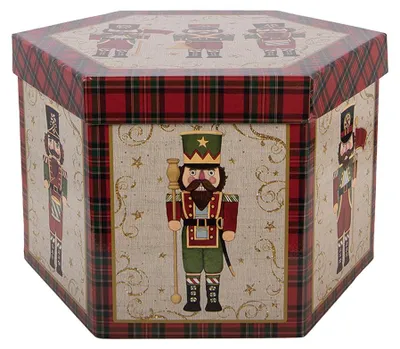 Produktbild von Clayre & Eef Weihnachtskugel 14er Set 8x8x8 cm Beige Kunststoff
