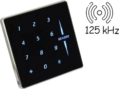 Produktbild von RFID-Karten- und Passwort-Zugangskontrollleser, 125 kHz, Wiegand 26/34, DC 9V-16V, eleganter SecureEntry-AC800LF