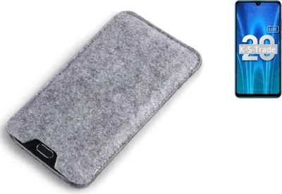 Produktbild von K-S-Trade Filz Handyhülle kompatibel mit Huawei Honor 20 Lite Russia Schutzhülle Filztasche Filz Tasche Case Sleeve Handy Hülle Filzhülle grau