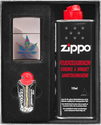Produktbild von Feuerzeug-Set ZIPPO  FUNKY CANNABIS Geschenk No1