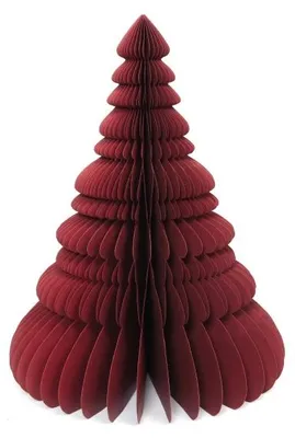 Only Natural – Wabenpapier-Weihnachtsbaum – Rot – 30 cm – Ansicht 1
