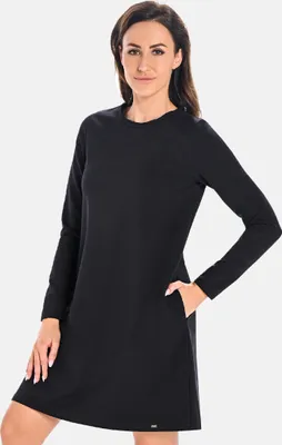 Produktbild von Teyli Langärmeliges Baumwollkleid für Frauen Madelyn Female 216103 schwarz S