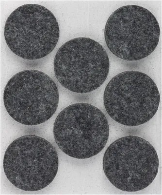 Produktbild von Filzgleiter aus Filz - selbstklebend - 5 mm dick, rund 28 mm, grau (80 Stück)