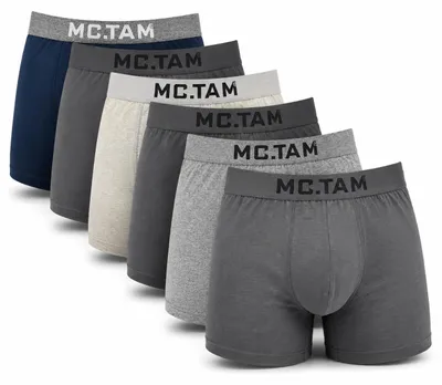 Produktbild von Boxershorts Herren 6er Pack Baumwolle Stretch – ohne Innenetikett – bequemer Komfortbund – atmungsaktiv Mix-3/XXL