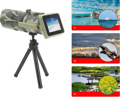 Produktbild von Monokular-Teleskop HD 1080P Handheld-Multifunktions-Digitalkamera Kindervideospiel für Outdoor-Camping-Jagd 16X