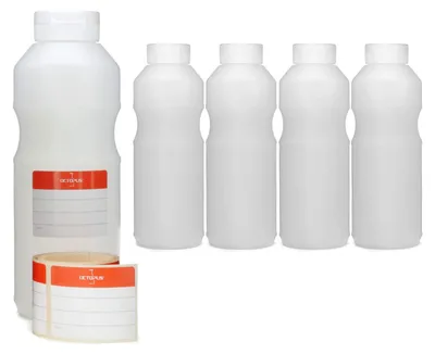 5er-Set 500 ml Knijpflaschen mit Silikonöffnung, BPA-frei