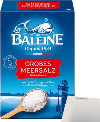Produktbild von La Baleine Meersalz grob (1000g Packung) + usy Block