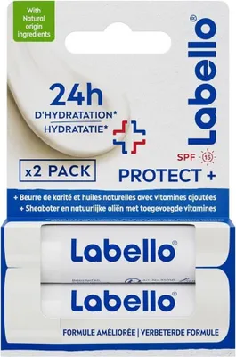 Produktbild von 2 x Labello Protect+ Lip Sticks SPF15 4,8 g Lippenpflege