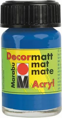 Produktbild von Marabu 1401 39 052 Decormatt Acryl, Mittelblau 052, 15 ml