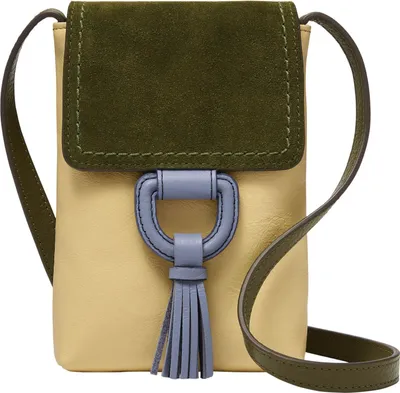 Image de FOSSIL sac à épaule bandoulière Bobbie Crossbody Green Multi Stripe jaune