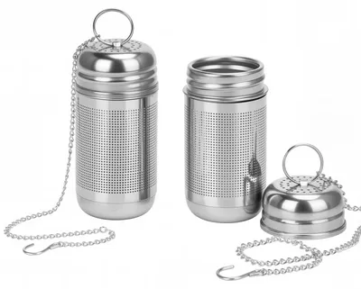 Teesieb mit Deckel, Edelstahl, feinmaschig, 304er Qualität