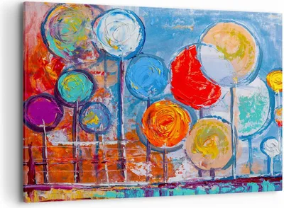 Produktbild von Bild auf Leinwand - Leinwandbild - Abstraktion modern - 100x70cm - Wand Bild - Wanddeko - Leinwanddruck - Bilder - Kunstdruck - Wanddekoration - Leinwand bilder - Wandkunst - AA100x70-4013