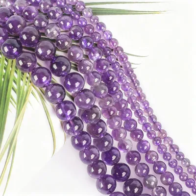 Image de Perles d'améthyste naturelles, 120 pièces, 6 mm, pour la création de bijoux pour adultes