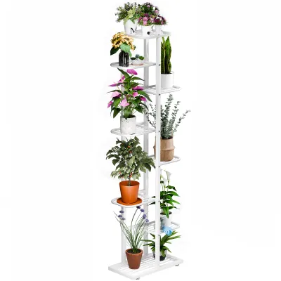 Produktbild von Pflanzenständer für den Innenbereich, Eck-Blumenständer für das Wohnzimmer, mehrschichtiges Metallrahmen-Pflanzenregal 8 Stufen