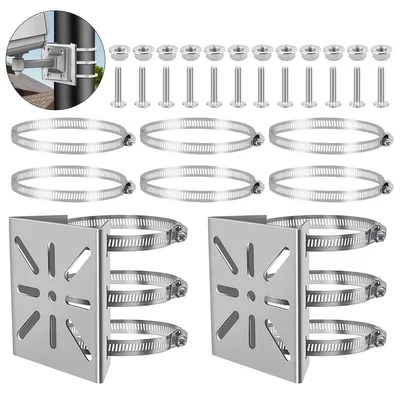 Produktbild von 2 Stück Masthalterung für Überwachungskamera universelle Kamera Rohrhalterung für Outdoor Installation
