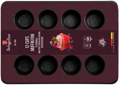 Obrázok produktu pre BERLINGERHAUS Forma na muffiny s nepriľnavým povrchom 12 kusov Burgundy BH-7866