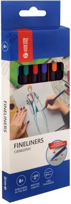 Produktbild von Dünne Buntstifte 0,4 mm 6 Farben MemoBe