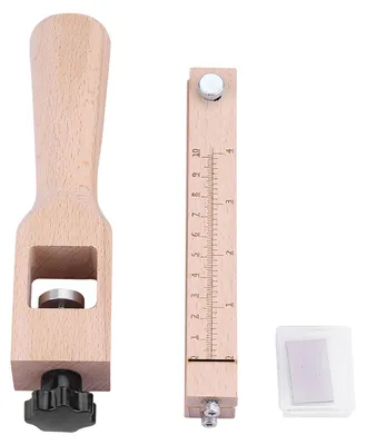 Immagine prodotto di Strumento per tagliare cinture in pelle, con larghezza regolabile da 0 a 10 cm, utensile manuale in legno per uso domestico, artigianato e fai-da-te