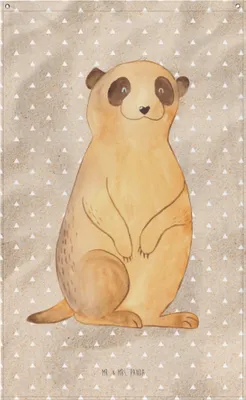 Produktbild von Mr. & Mrs. Panda Wandteppich Erdmännchen - Sandig - Geschenk, Wandbild, Afrika, Weltreise, Spruch, Traveling, Wandbehang, Deko, Hängedeko, Reisen, Tapisserie