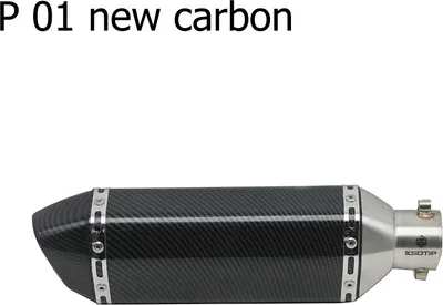 Productafbeelding van 51mm gemodificeerde uitlaatdemper voor motorfietsen en scooters, geschikt voor GY6, CBR (125, 250), CB400, CB600, YZF, FZ400, Z750, model P01