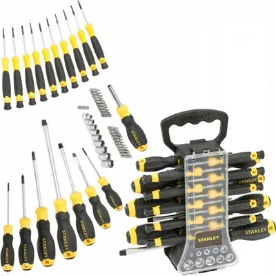 Zdjęcie produktu dla Zestaw Wkrętaków 49El. Śrubokręty Nasadki Stanley