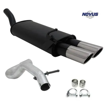 Produktbild von Novus Sportauspuff Auspuff 2x76 rund schräg Audi A3 Seat Leon VW Golf 4 Beetle